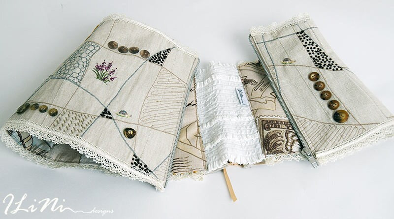 OOAK Handmade corset belt (32" - 34") with wild sorghum and a snail - summer edition - hand embroidery detail in silk and cotton