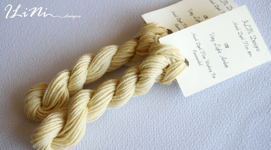 Hand dyed cotton thread / floss (6 strands) very light amber (031) for cross stitch / embroidery