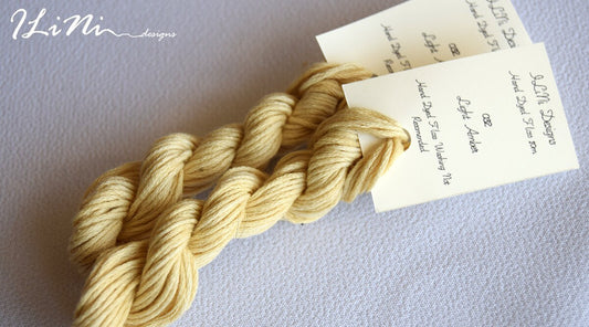 Hand dyed cotton thread / floss (6 strands) light amber (032) for cross stitch / embroidery