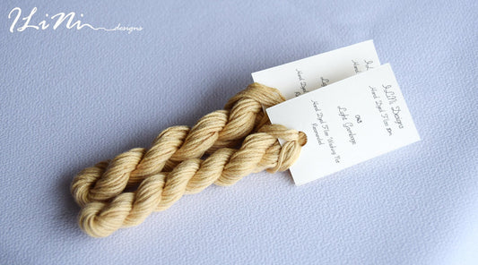 Hand dyed cotton thread / floss (6 strands) light gamboge (043) for cross stitch / embroidery