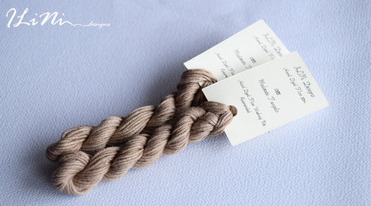 Hand dyed cotton thread / floss (6 strands) moderate tangelo (065) for cross stitch / embroidery