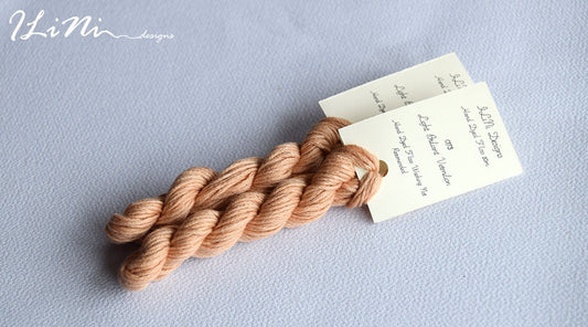 Hand dyed cotton thread / floss (6 strands) light brilliant vermilion (073) for cross stitch / embroidery