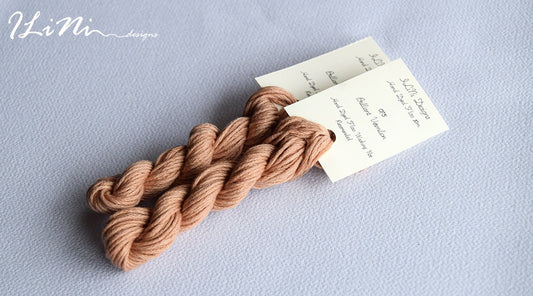 Hand dyed cotton thread / floss (6 strands) brilliant vermilion (075) for cross stitch / embroidery