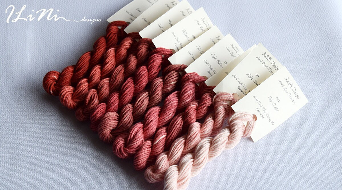 Hand dyed cotton thread / floss (6 strands) moderate amaranth (096) for cross stitch / embroidery