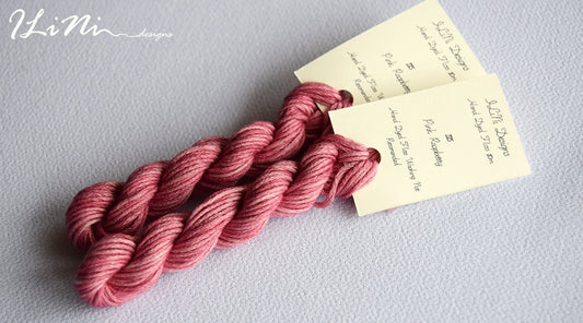 Hand dyed cotton thread / floss (6 strands) pink raspberry (115) for cross stitch / embroidery