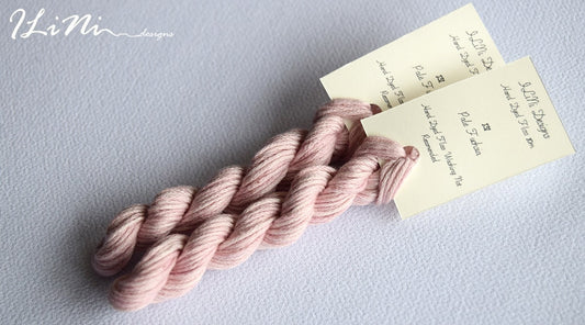 Hand dyed cotton thread / floss (6 strands) pale fuchsia (131) for cross stitch / embroidery