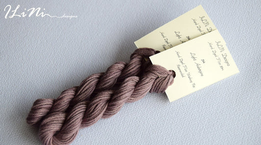Hand dyed cotton thread / floss (6 strands) light aubergine (144) for cross stitch / embroidery
