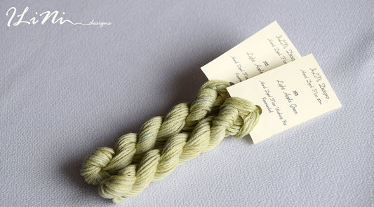 Hand dyed cotton thread / floss (6 strands) light apple green (183) for cross stitch / embroidery