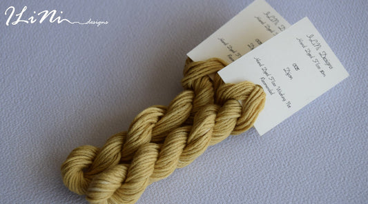 Hand dyed cotton thread / floss (6 strands) dijon colour (005) for cross stitch / embroidery
