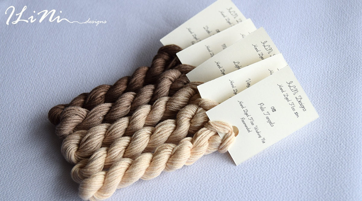Hand dyed cotton thread / floss (6 strands) light tangelo (063) for cross stitch / embroidery