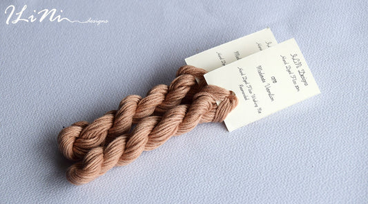 Hand dyed cotton thread / floss (6 strands) moderate vermilion (076) for cross stitch / embroidery