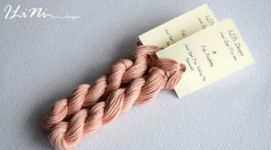 Hand dyed cotton thread / floss (6 strands) pale raspberry (111) for cross stitch / embroidery