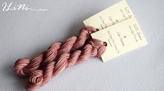 Hand dyed cotton thread / floss (6 strands) light raspberry (113) for cross stitch / embroidery
